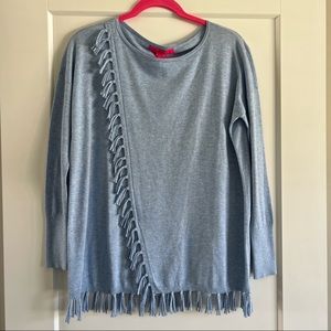 NWT Lilly Pulitzer Emberly Sweater Heathered Blue Peri Size XS